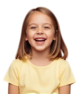 Little girl smiling at camera